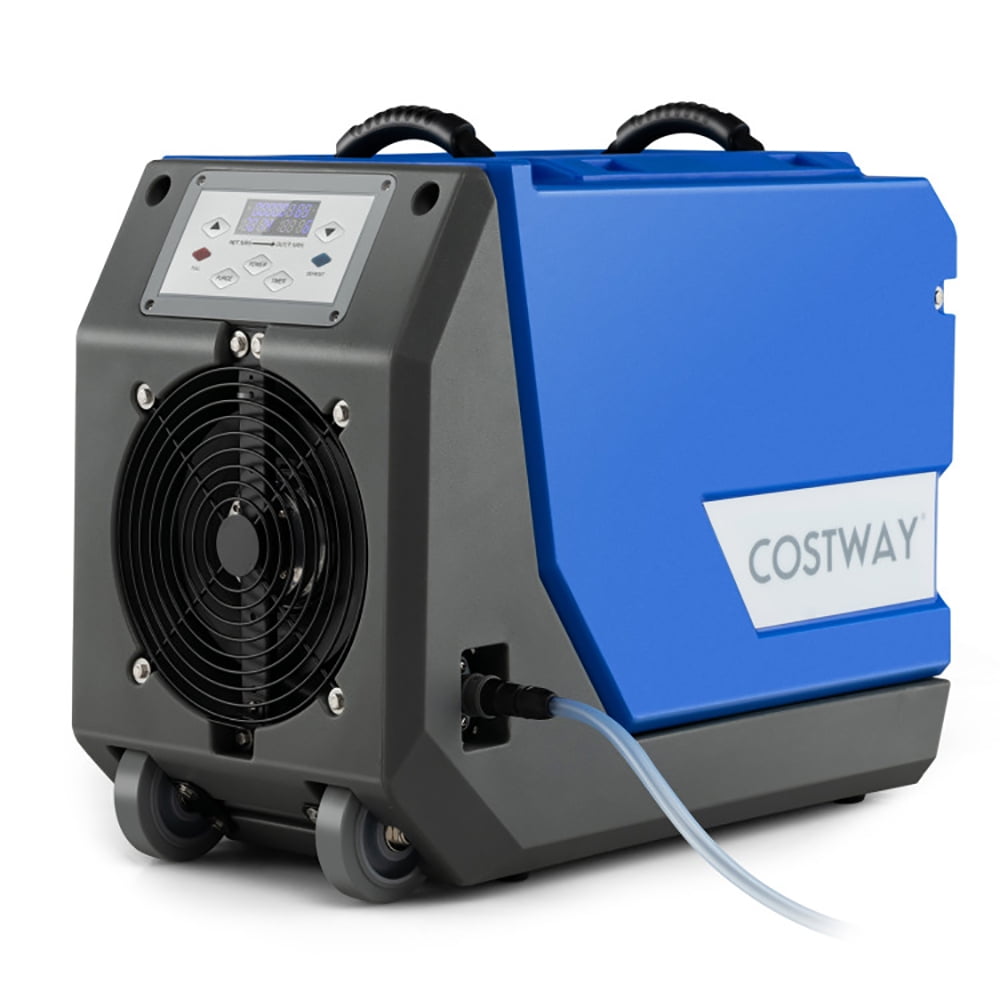 Canddidliike 180 PPD Commercial Dehumidifier with Pump Drain Hose and Wheels-Blue, Dehumidifier for Large Room and Basements