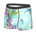 thumbnail image 2 of Wukai Dragonfly Floral Print Men’s Underwear Breathable Boxer Briefs,&nbsp;Moisture Wicking & Breathable-Medium, 2 of 7