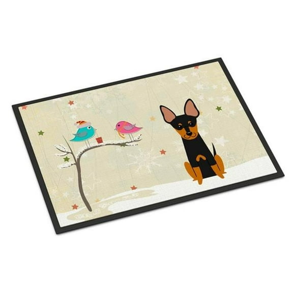 Carolines Treasures BB2581MAT Christmas Presents Between Friends English Toy Terrier Indoor or Outdoor Mat, 18 x 0.25 x 27 in.