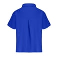 thumbnail image 6 of cfhntfmh Womens Buttons down Shirts Casual Short Sleeve Work Blouses Soft V Neck Collared Solid Summer Tops, 6 of 7
