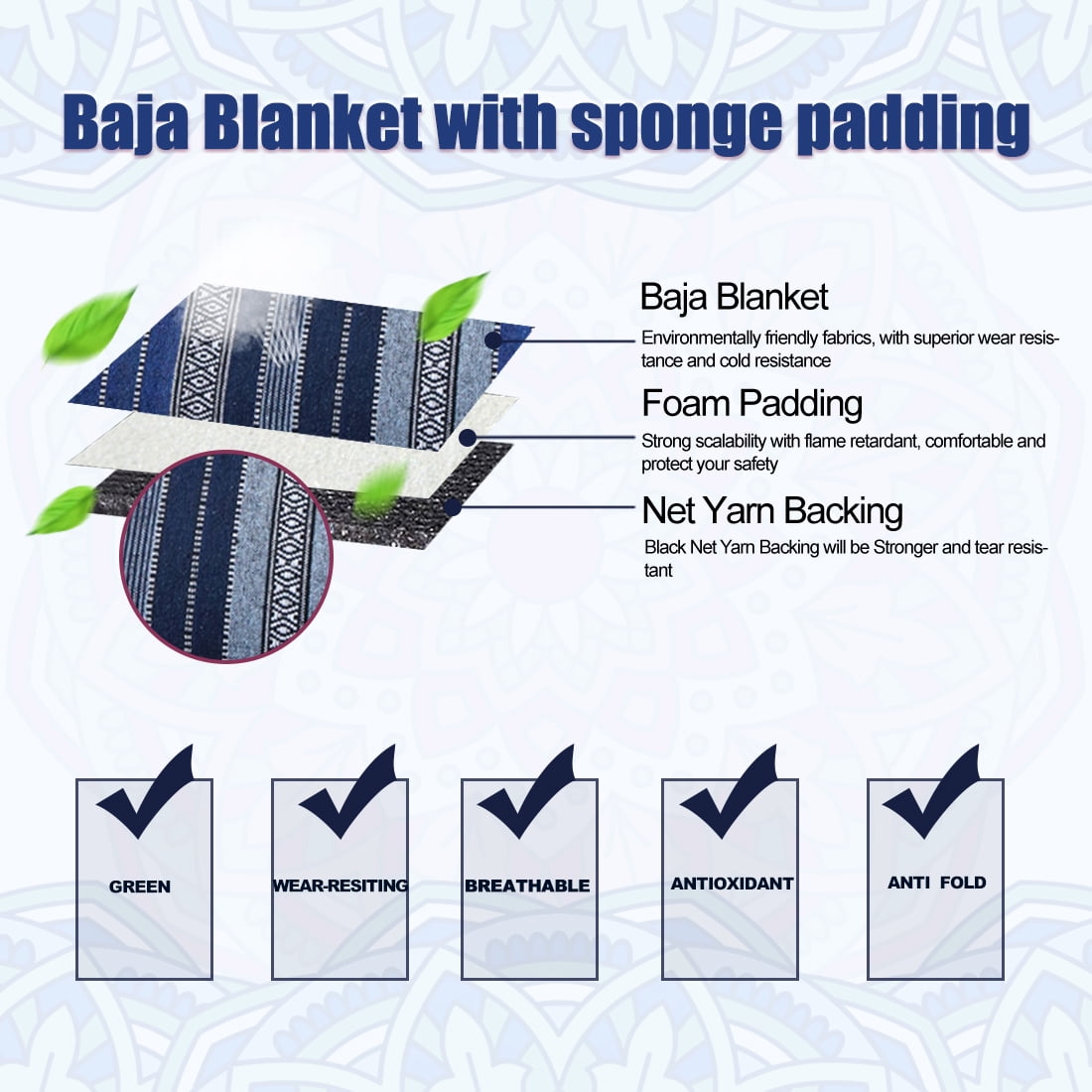 Unique Bargains Universal Durable Baja Blanket Bucket Car Front Seat Cover 2 Pcs