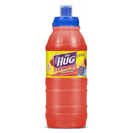 Big Hug Fruit Barrels Sports Cap Punch Fruit Flavored Drink, 16 Fluid Ounce -- 24 per case.