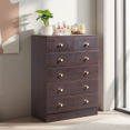 thumbnail image 3 of GZXS 6 Drawer Dresser for Bedroom, Modern Chest of Drawers for Closet, Entryway, Living Room, Brown, 3 of 10