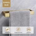thumbnail image 2 of 3 Pieces Brushed Gold Bathroom Hardware Accessories Set,SUS304 Stainless Steel Towel Holder Set Towel Holder Robe Hook Toilet Paper Holder Wall Mounted, 2 of 10
