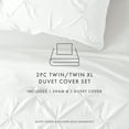 thumbnail image 4 of Noble Linens White Pinch Pleat 2-Piece Duvet Cover Set, Twin/Twin XL, 4 of 9