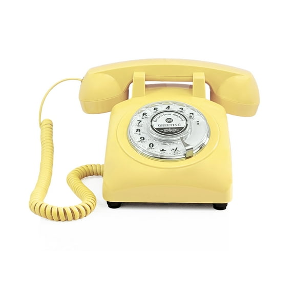 Vintage Voice Recording Guest Book Telephone – Audio Guest Book Phone for Weddings, Bridal Showers, Anniversaries & Special Events, Retro Wedding Voice Recorder,USB Rechargeable, Wedding Gift(Yellow)