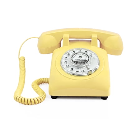 Vintage Voice Recording Guest Book Telephone – Audio Guest Book Phone for Weddings, Bridal Showers, Anniversaries & Special Events, Retro Wedding Voice Recorder,USB Rechargeable, Wedding Gift(Yellow)