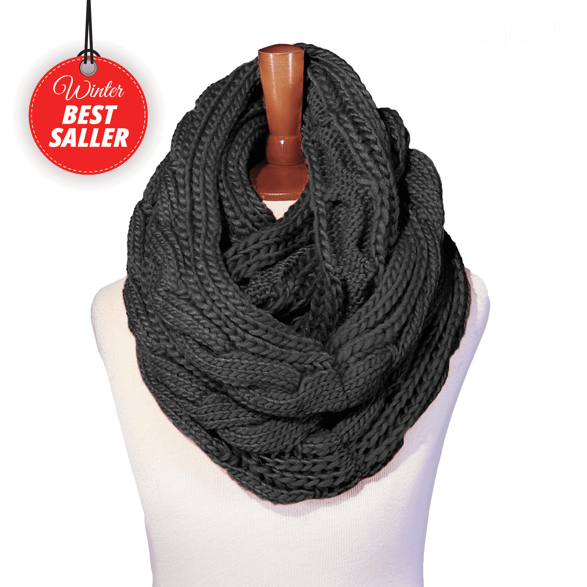 Chunky Knit scarf winter scarf Infinity Scarf warm cozy scarf 22 colors available Cozy soft scarf unisex scarf Charcoal grey scarf