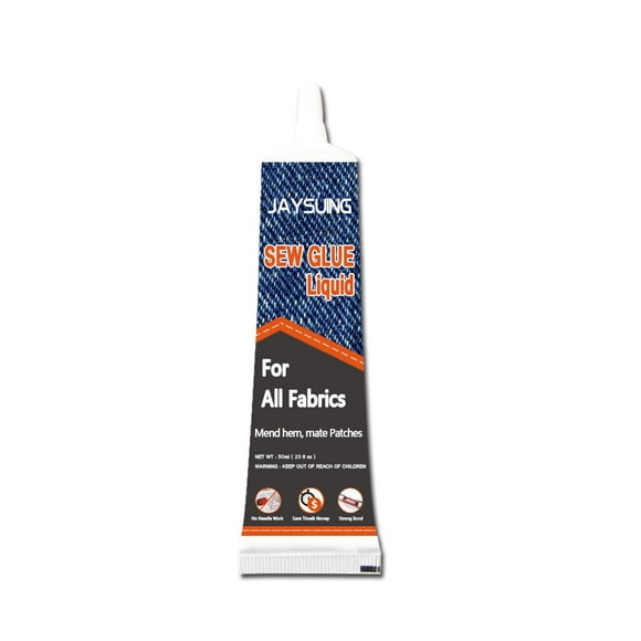 50ml Multi-Fabric Quick-Dry Sew Glue - High Strength Waterproof Adhesive for Linen, Denim, Leather, Cotton & More - No-Sew Repair Solution for Clothes, Toys - Fast Curing, Temperature Resistant