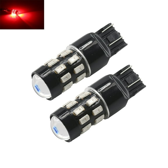 7443 Red High Power 5630 Chip 24-SMD Turn Signal/Brake/Tail Light Bulbs (7443, Red)