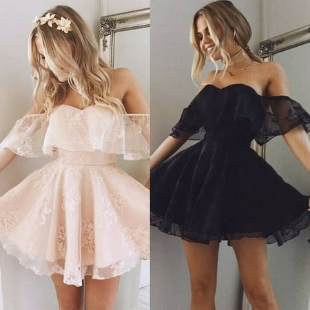 Fashion Cocktail Dresses - Fashion Women Lace Short Dress Prom Evening Party Cocktail Bridesmaid Wedding