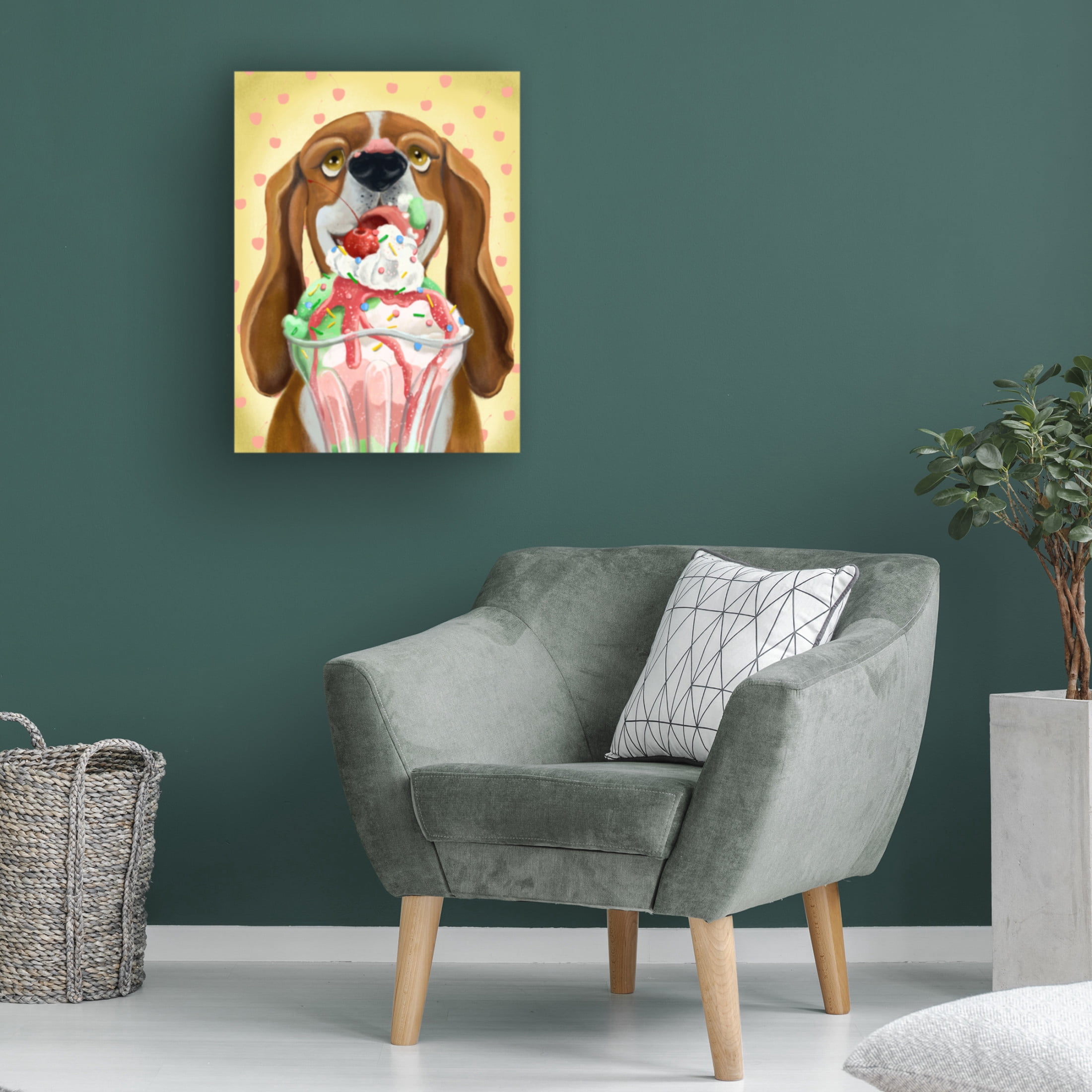 Canvas Wall Art - Christine Rotolo 'Doggie Treats 4' Wall Art for Living Room, Bedroom, or Office Décor by Trademark Fine Art - 35 x 47 Inches