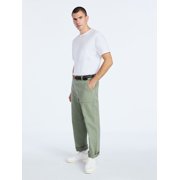Free Assembly Men's Straight Fit Cotton Utility Pants, Sizes 30-38