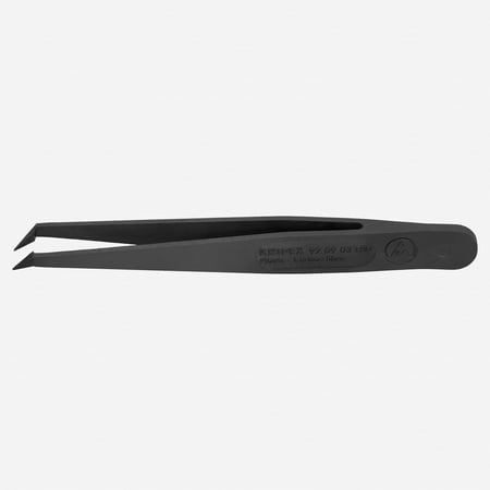 UPC: 0843221020729 | KNIPEX Tools 92 09 03 ESD Plastic Gripping Tweezers-Pointed Tips-ESD  4-1/2