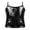Black, variant on renvena Girls Adjustable Shoulder Straps Shiny Sequins Tank Top Camisole Party Stage Vest Gold 6