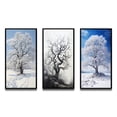 thumbnail image 2 of Designart "White Tree Winters beauty" Landscape Trees Framed Wall Art Set Of 3 - White Trees Frame Gallery Set For Office Decor, 2 of 6