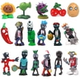 thumbnail image 1 of Set de 17 figuras de PVC de felpa JHESAO Plants vs Zombies PVZ, 1 of 7