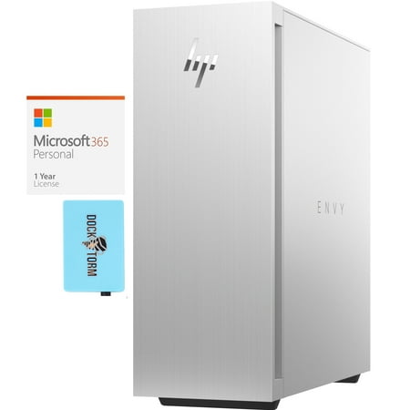 HP Envy Desktop TE02-0250xt Home/Business Desktop (Intel i7-12700 12-Core, GeForce RTX 3060, 16GB RAM, 512GB SSD, Wifi, Win 11 Home) with Microsoft 365 Personal , Hub