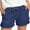 Dark Blue, variant on AherBiu Cargo Shorts for Women Drawstring High Waisted Roll-up Hem Summer Casual Loose Shorts with Pockets