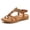 Brown, variant on Fiaer Women's Tan Sandals Arch Support Summer Beach Sandals Comfort Walking Shoes Bohemian Flip Flops Sandals with Ankle Elastic Non- Band Brown 9