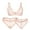 Pink, variant on Varsbaby Women's Wirefree Bra Panties and Thongs Underwear 3 pcs