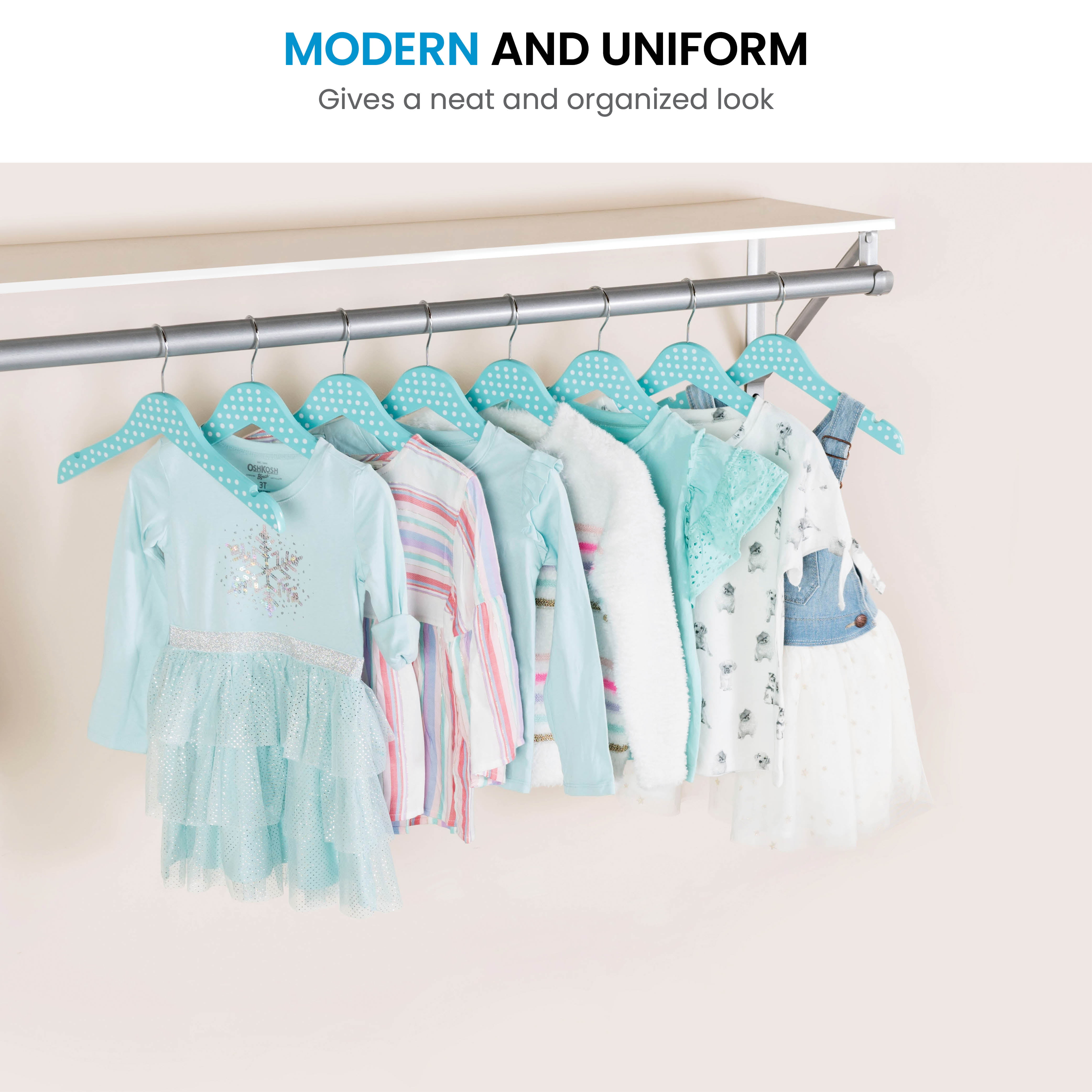 Children's Clothes Coat Hangers 25cm Natural Wooden & Clips Top Toddler  Dress