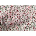 thumbnail image 5 of oneOone Tissu Cambric en Coton Rouge Feuilles & Trèfle Matériel de Robe Tissu Imprimé Tissu au Mètre 56 Pouces de Large, 5 of 5
