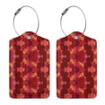 thumbnail image 3 of Disketp 4 Pcs Luggage Tag For Suitcase,Autumn Maple Leaves Leather Baggage Tag With Stainless Steel Loop Privacy Cover For Women Men Girls, 3 of 5