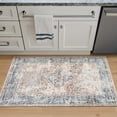 thumbnail image 2 of Bloom Rugs Washable Non-Slip 3x5 Rug - Beige / Ocean Blue Traditional Oriental Area Rug for Living Room, Bedroom, Dining Room, and Kitchen - Exact size: 3' x 5', 2 of 9