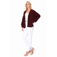 thumbnail image 5 of Yemak Women's Chunky Knit Long Bell Sleeve Open Sweater Cardigan MK8235-MAV-S-BD, 5 of 5