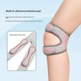 thumbnail image 4 of Support de Genou en Nylon Réglable avec Absorption des Chocs et Stabilité Améliorée – Confortable pour Sports, Entraînement Physique, Basketball et Musculation – Rembourrage en Éponge Dure et Design en Silicone Antidérapant (Noir), 4 of 6