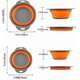 thumbnail image 2 of 2 Foldable And Non-toxic Kitchen Colanders, Easy To Clean, 2 Sizes With Orange, 2 of 4