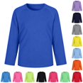 thumbnail image 6 of Bmisegm Kids Long Sleeve Shirts Breathable Mesh Raglan Tee for Boys Girls Lightweight Rash Guard Sports T Shirt for Toddler Youth Boys Shirt Dark Blue 7-8 Years, 6 of 6