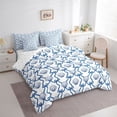 thumbnail image 2 of Erosebridal Girls Blue Ribbon Bow Bedding Comforter Set 7-Piece,Ocean Seashell King Bedding Sets for Teens Women,Lightweight Room Decor, 2 of 6
