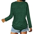 thumbnail image 5 of Lilgiuy Womens Winter Sexy V Neck Long Sleeve Tops Solid Regular Blouse for Weddings Engagements, 5 of 5