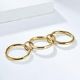 thumbnail image 3 of Gold Interlocked Stackable Rings for Women Men Stainless Steel Dainty Cubic Zirconia Crystal Minimalist Statement Multi-link Ring Unique Two-Toned Connected Thumb Bands Fashion Jewelry Size 6-9, 3 of 10