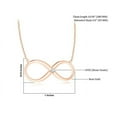 thumbnail image 3 of ANGARA Lab Grown Sideways Infinity Necklace with Gypsy Diamond for Women in 14K Rose Gold (Size-2mm| Color-F-G| Clarity-VS) | Anniversary, Jewelry Gift for Women | Lab-Grown Diamond Necklace, 3 of 6