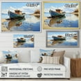 thumbnail image 4 of Designart "Fishing Boat by the Lake II" Coastal Framed Wall Art - Coastal Blue Coastal Boat Hallway Framed Wall Art Decor, 4 of 6