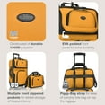 thumbnail image 4 of U.S. Traveler Rio Rugged Fabric Expandable Carry-on Luggage, 2 Wheel Rolling Suitcase, Orange, 2-Piece, 4 of 8