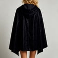 thumbnail image 6 of YTCAMLO Adult Halloween Hooded Cloak Women Sparkly Sequin Short Cape Drawstring Tie Half Length Glitter Stage Performance Outfit, 6 of 7