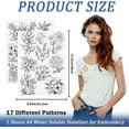 thumbnail image 2 of PVA Water-soluble Embroidery Aid Drawing Sketch Flower 297x210mmm 2pcs/set DIY, 2 of 9