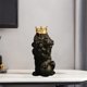 thumbnail image 5 of Estatua abstracta de león coleccionable, animal salvaje, figura decorativa para el hogar y la oficina. De pie negro, 5 of 8