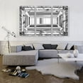 thumbnail image 2 of ARTCANVAS White Gray Emerald Cut Diamond Jewel Canvas Art Print - Size: 60" x 40" (0.75" Deep) (3-Piece), 2 of 9