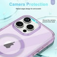 thumbnail image 4 of Designed for iPhone 13 Pro Case Magnetic, [Compatible with Magsafe] Built-in Screen Protector Dustproof Clear Phone Case Not Yellowing Military-Grade Drop Protection Shockproof Bumper, Lightpurple, 4 of 8