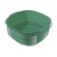 thumbnail image 4 of Colador Tazón Coladores Cestas de drenaje de verduras Cesta de lavado de verduras multifunción Cesta de lavado de limpieza para alimentos Limpieza de Verde oscuro, 4 of 8
