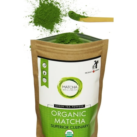 Matcha Green Tea Powder - Superior Culinary - USDA Organic From Japan -Natural Energy & Focus Booster Packed With Antioxidants. (Starter Bag - 30g (1.05oz)) 1.05