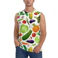 thumbnail image 3 of Uemuo Vegetables2 Pattern Men's Sleeveless T-Shirt,Muscle Athletic Tank Top, Moisture-wicking Quick-dry Breathable Classic Tee Top for Gym Run Outdoor Sports-Small, 3 of 8