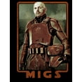 thumbnail image 2 of Boy's Star Wars: The Mandalorian Migs Rustic Portrait  Graphic Tee Black X Small, 2 of 5