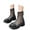 Black, variant on Aihuaihua Hollow Boots for Women Heel Ankle Boots,Breathable Round Toe Booties Thick Heeled Mesh Boots,Fashion Zippered Dress Boot