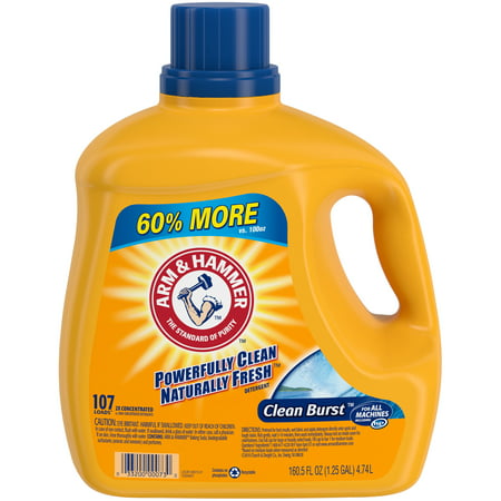 Arm & Hammer Clean Burst Liquid Laundry Detergent, 160.5 fl (Best Natural Laundry Detergent)